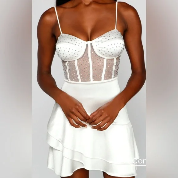 NWT Windsor’s Aubrianna Dazzling Mini Skater Party Dress. CL3 - Picture 10 of 11